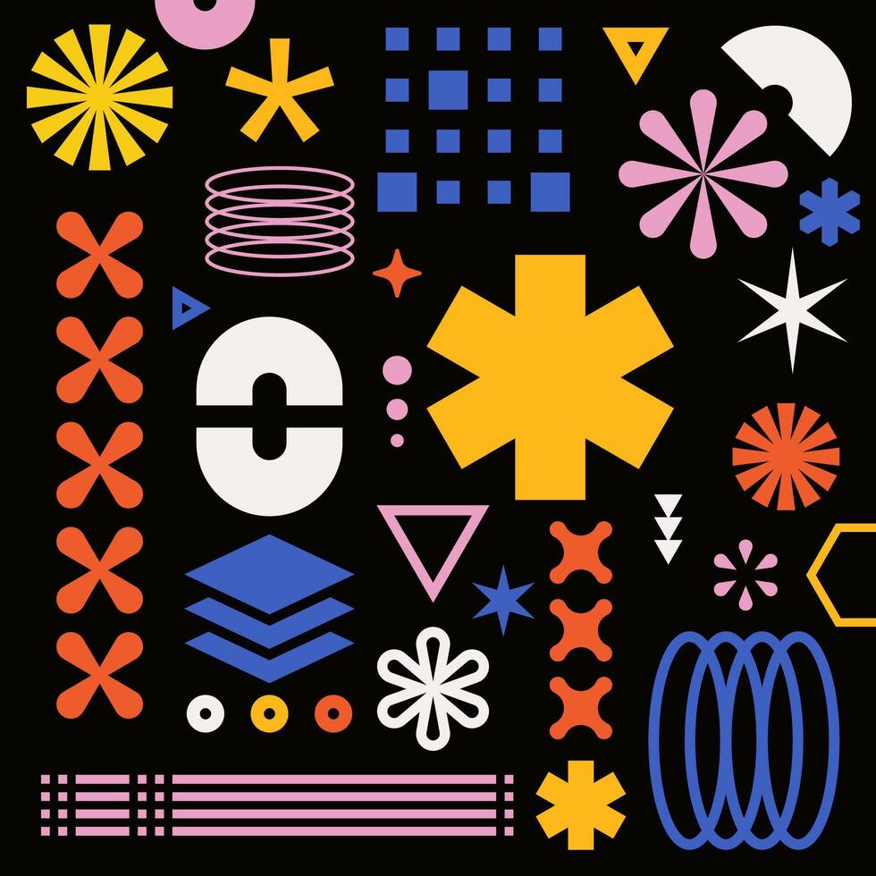 geometric abstract shapes, design vector