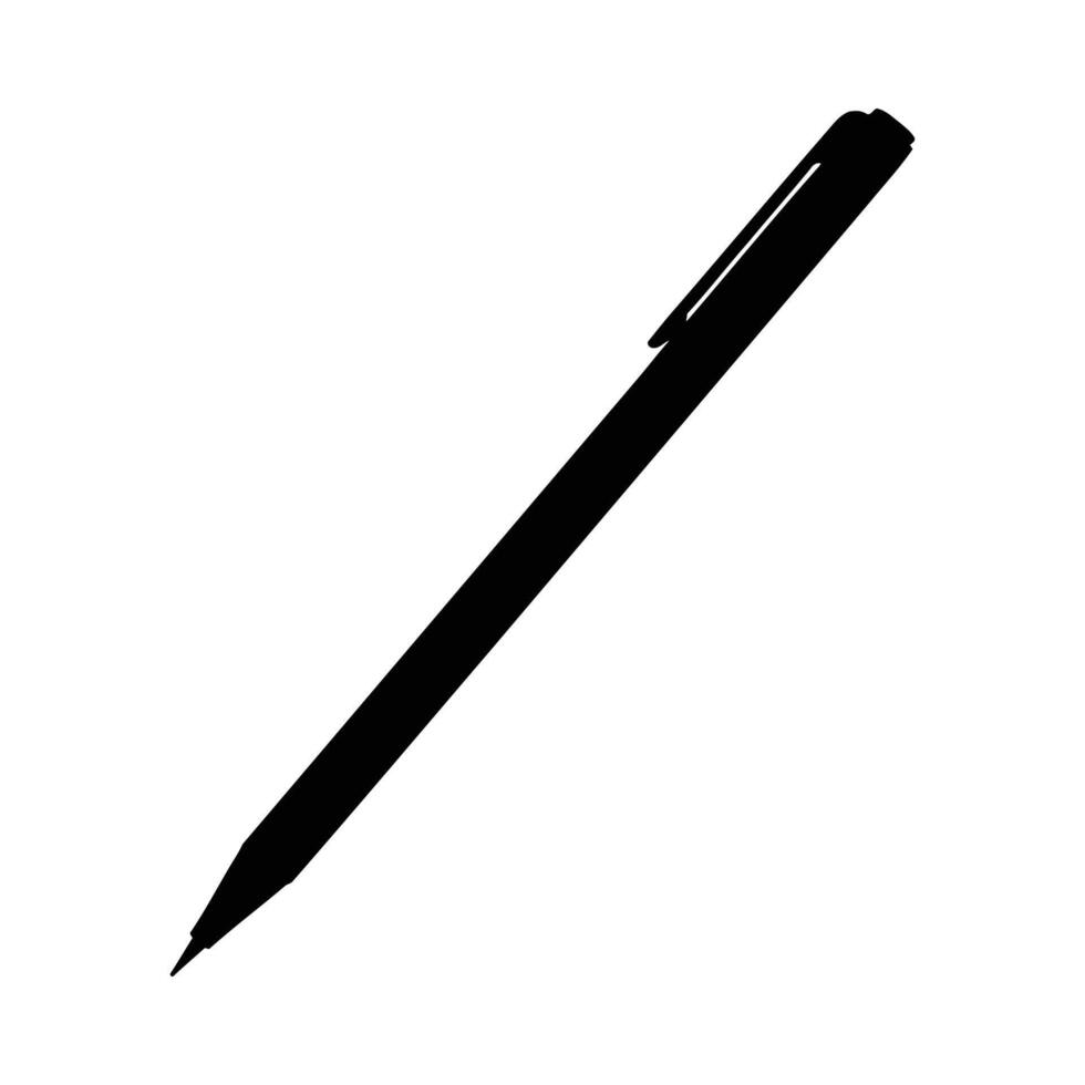 Black pen writing drawing tool design graphic art illustration stationery equipment office supply element silhouette vector