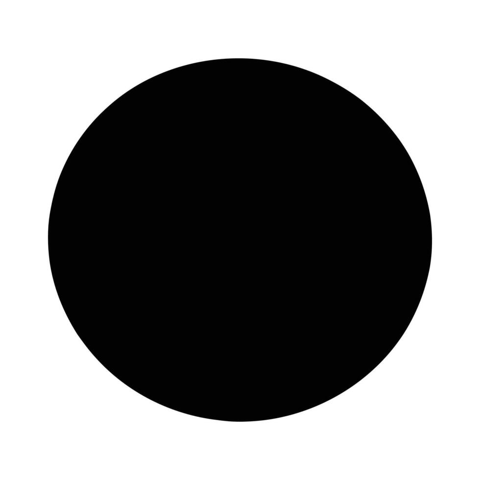 Isolated black circle on a white background perfect for design elements or abstract concepts. vector