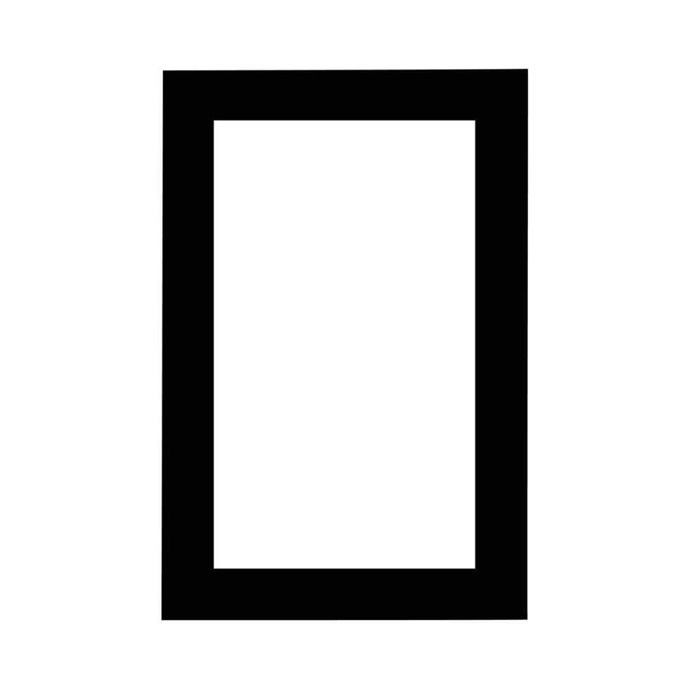 Simple frame graphic element border outline shape design black and white illustration background image art silhouette vector