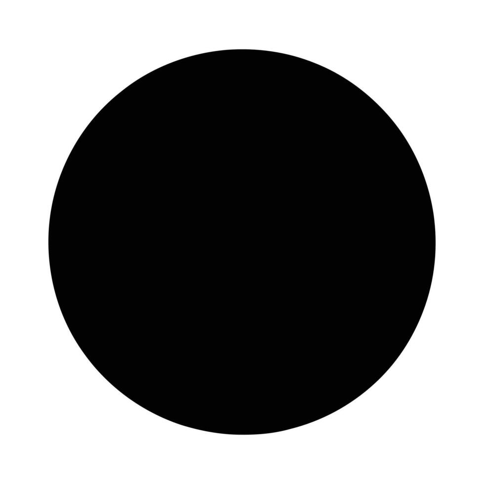 Bold black circle isolated against a pure white background for versatile design projects vector