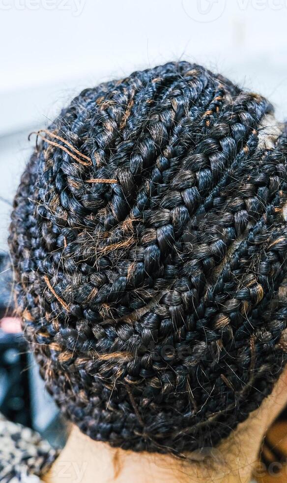 hair extension in hairdresser's. High quality photo