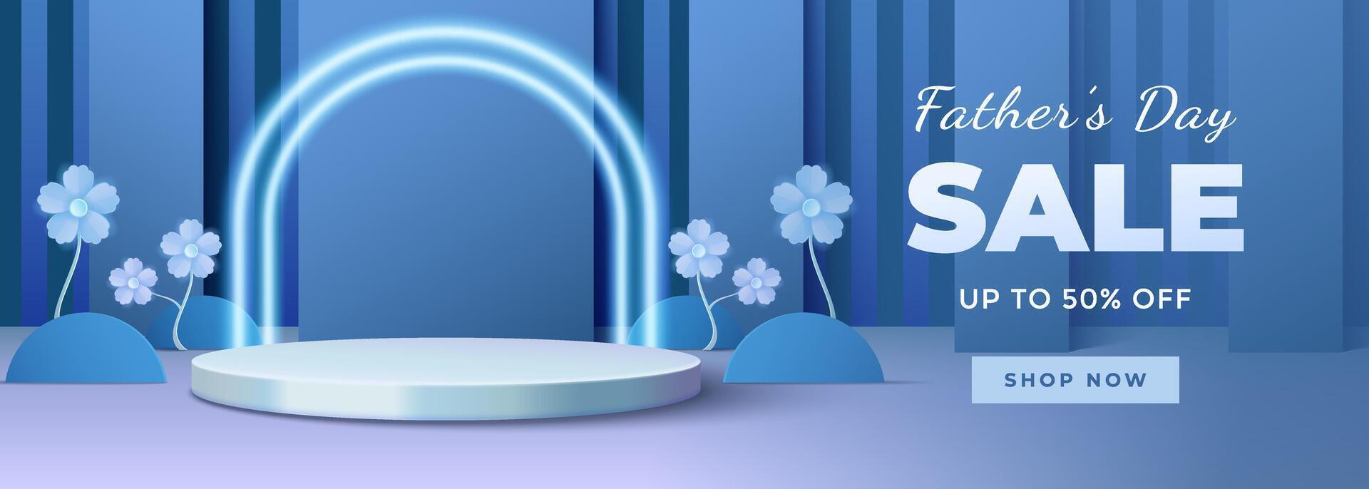 Father's Day sale promotion banner vector