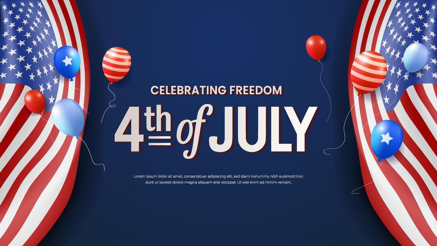 4th of July celebration graphics vector
