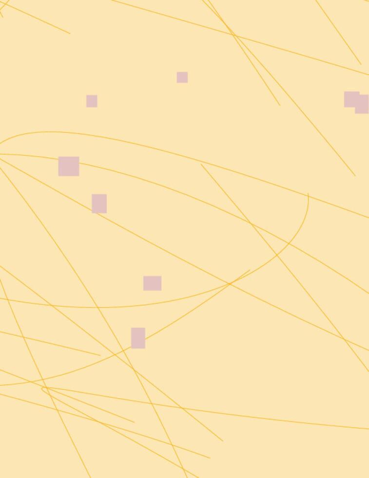 Abstract Composition of Intersecting Lines and Pastel Squares on a Pale Yellow Background vector