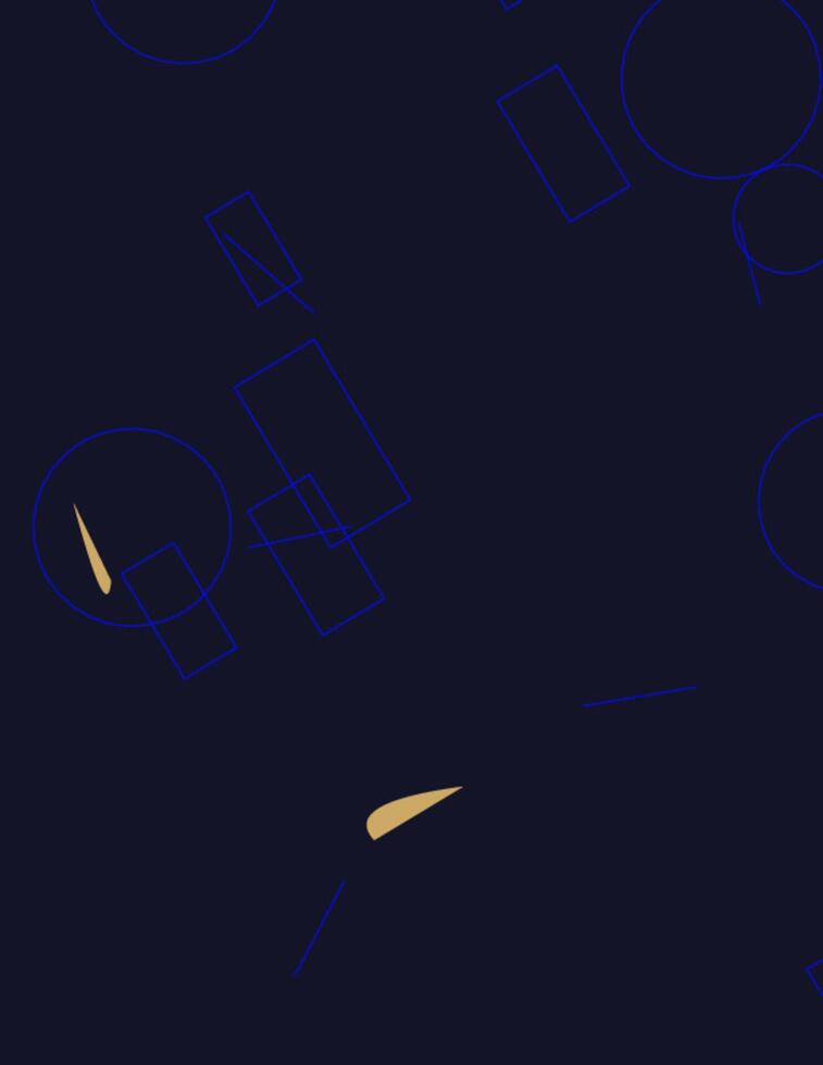 Abstract Composition of Geometric Shapes and Lines on a Dark Background vector
