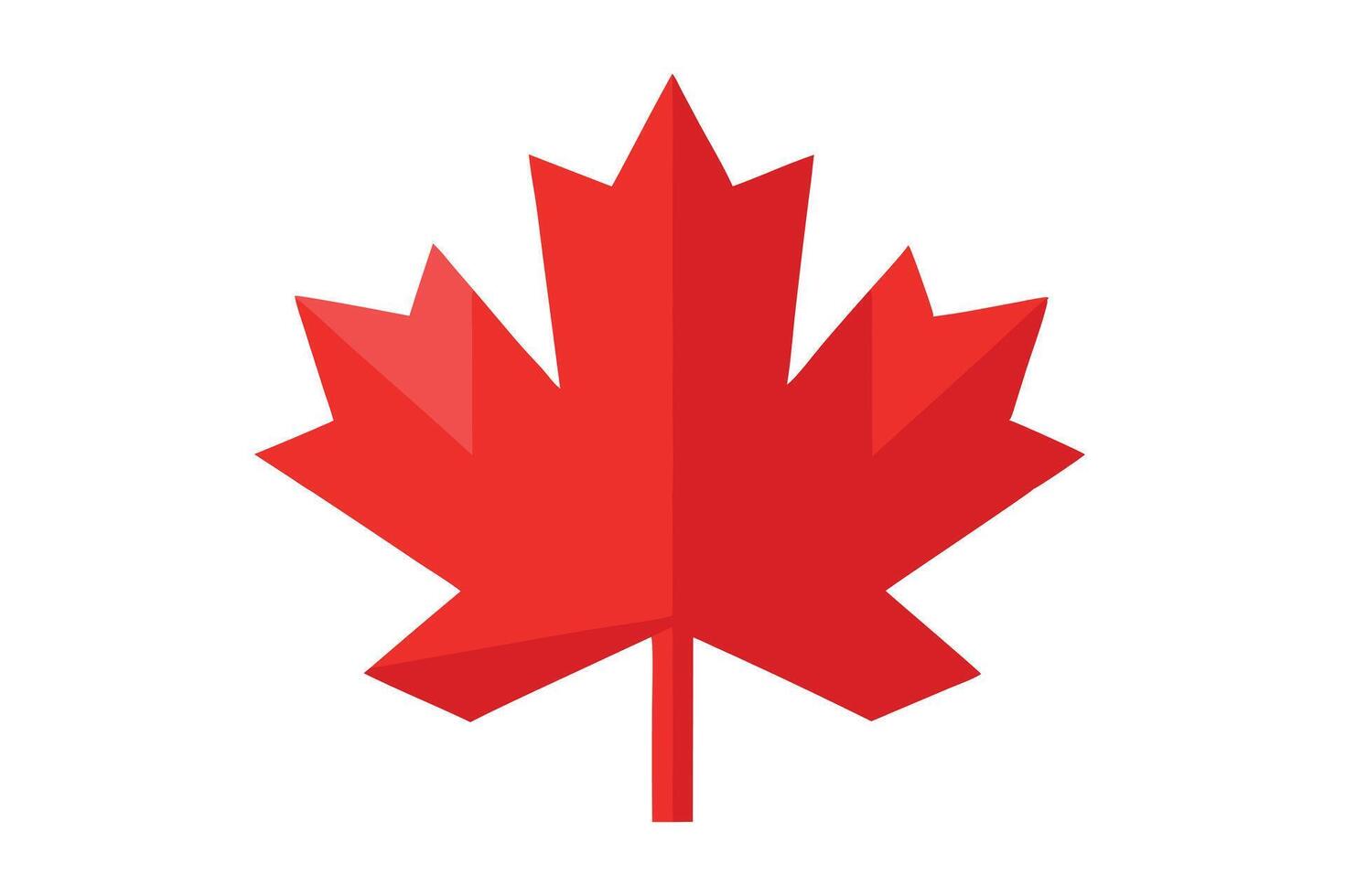 Artistic Red Maple Leaf Canadian Symbol of Unity and National Identity Flat Design vector