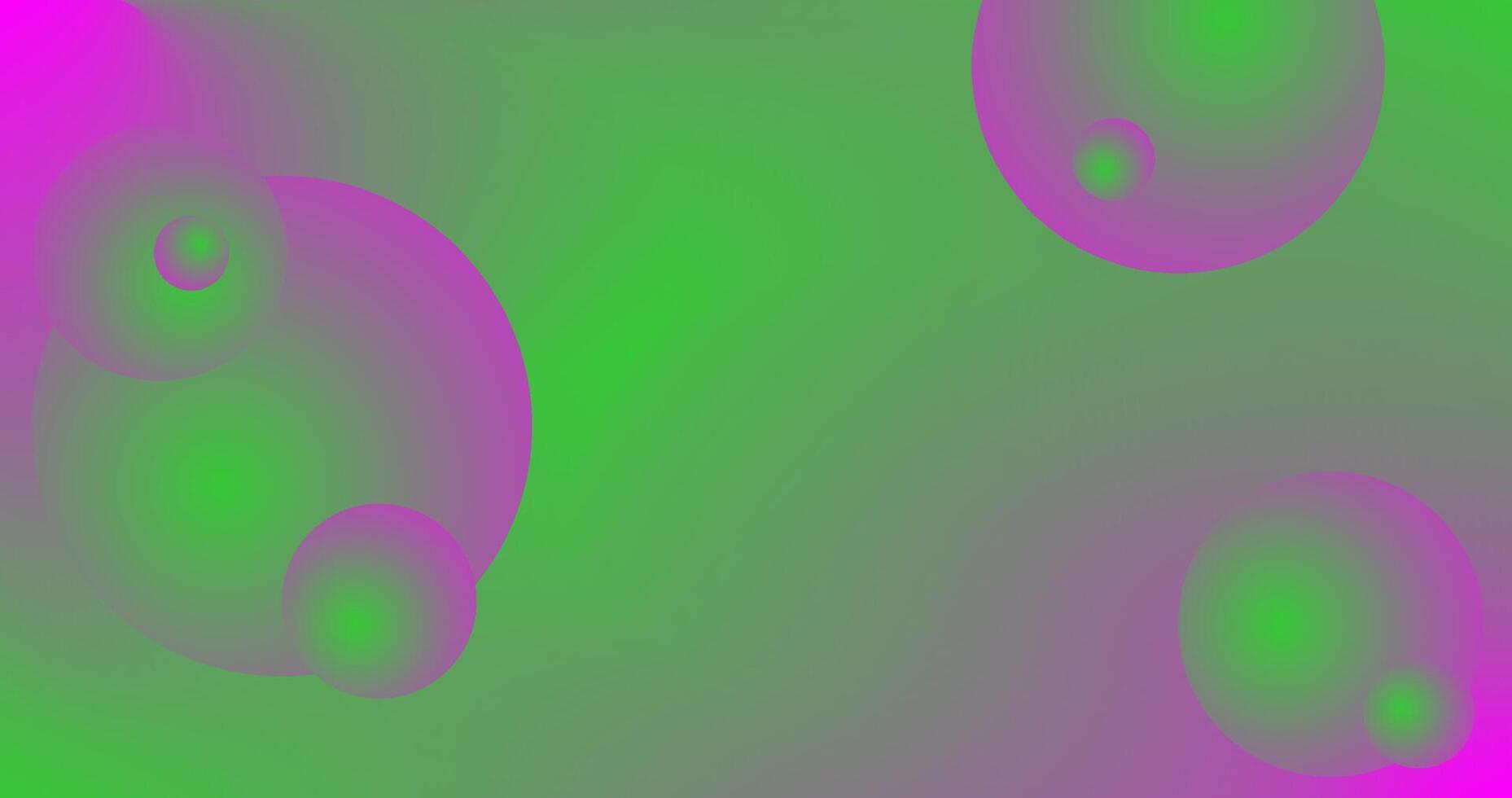 Gradient style background with Pink Green Gradient spheres illustration Abstract design vector