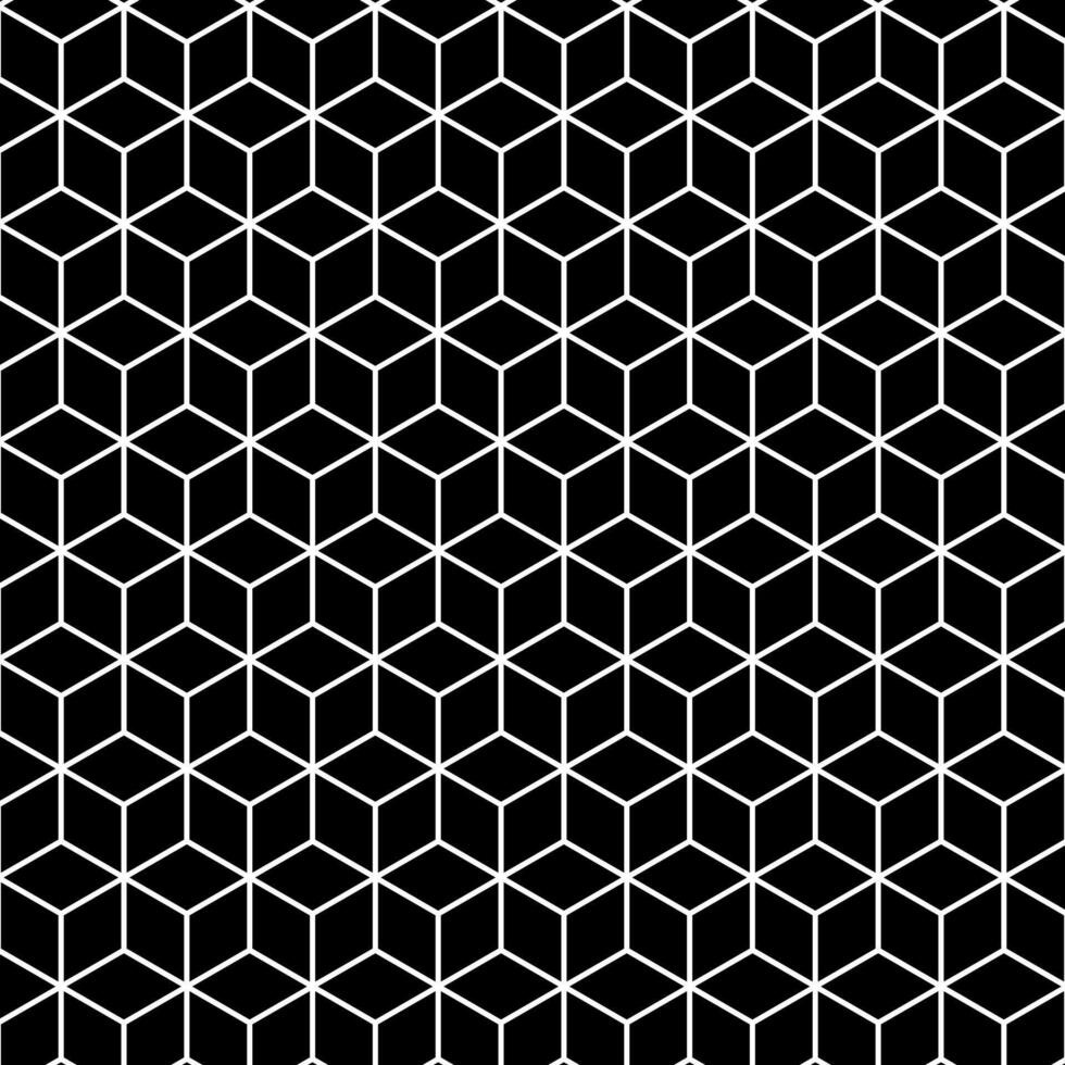 White edge Black Boxes geometric seamless pattern with hexagons illustration vector