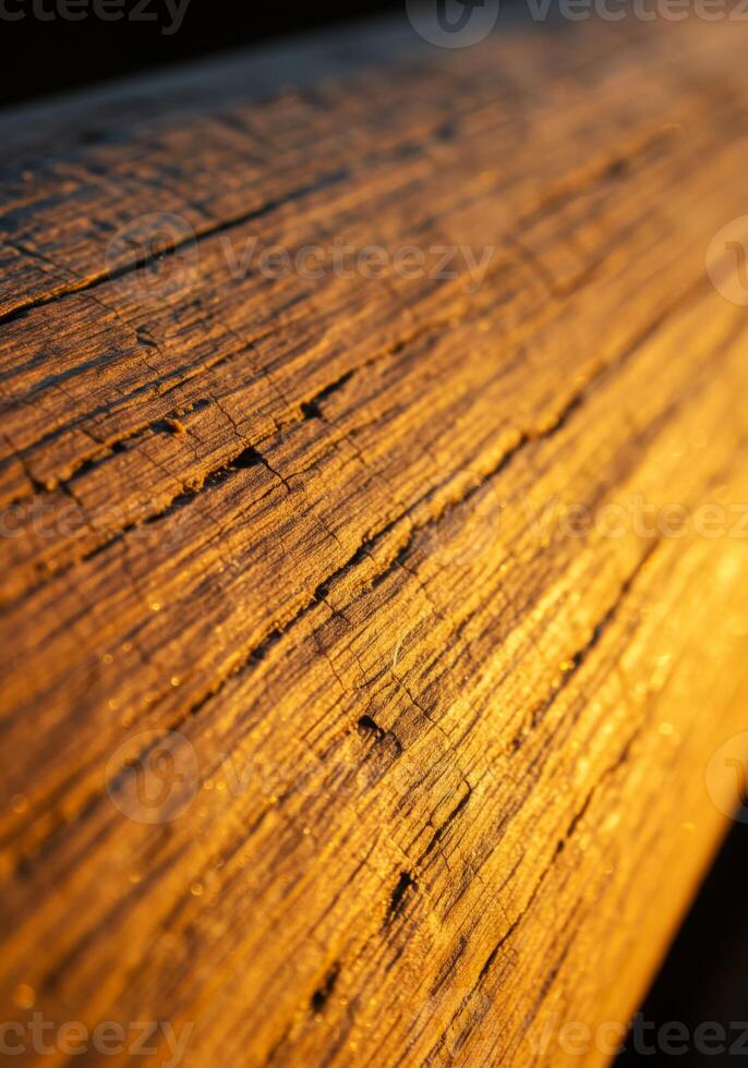 A close up of a wooden bench photo