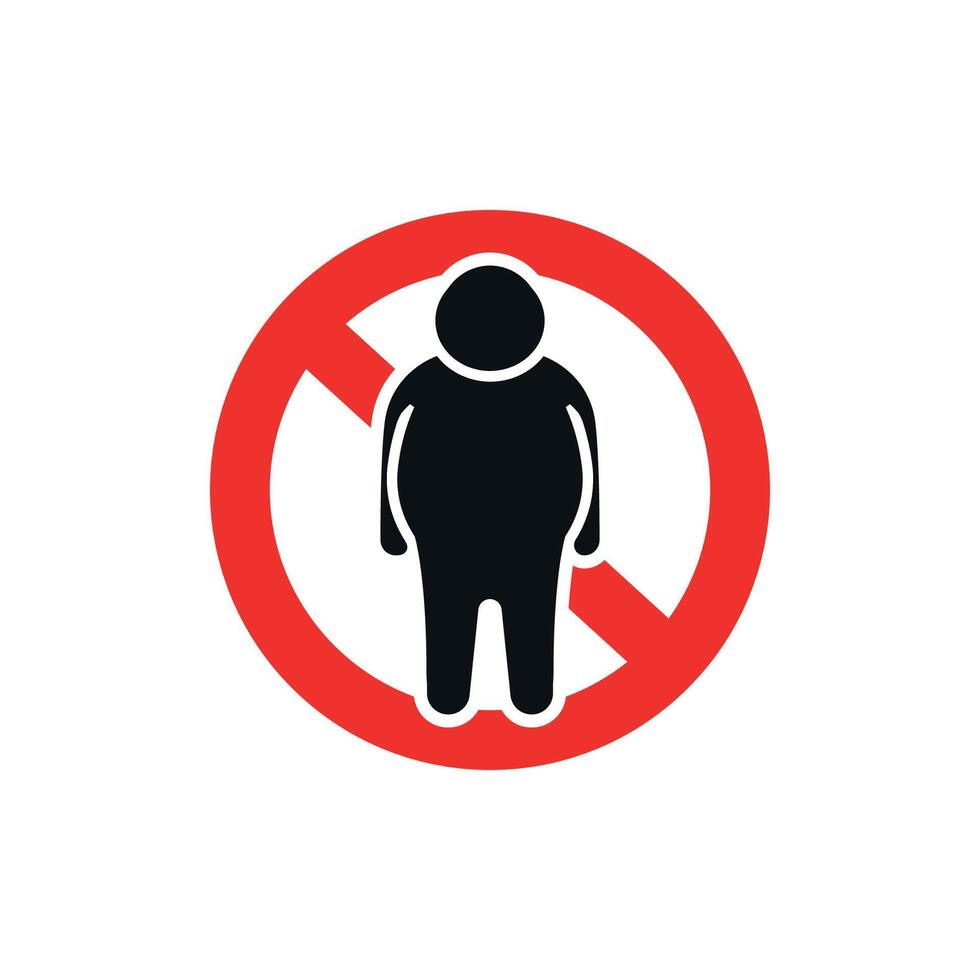 design of no fat sign. vector