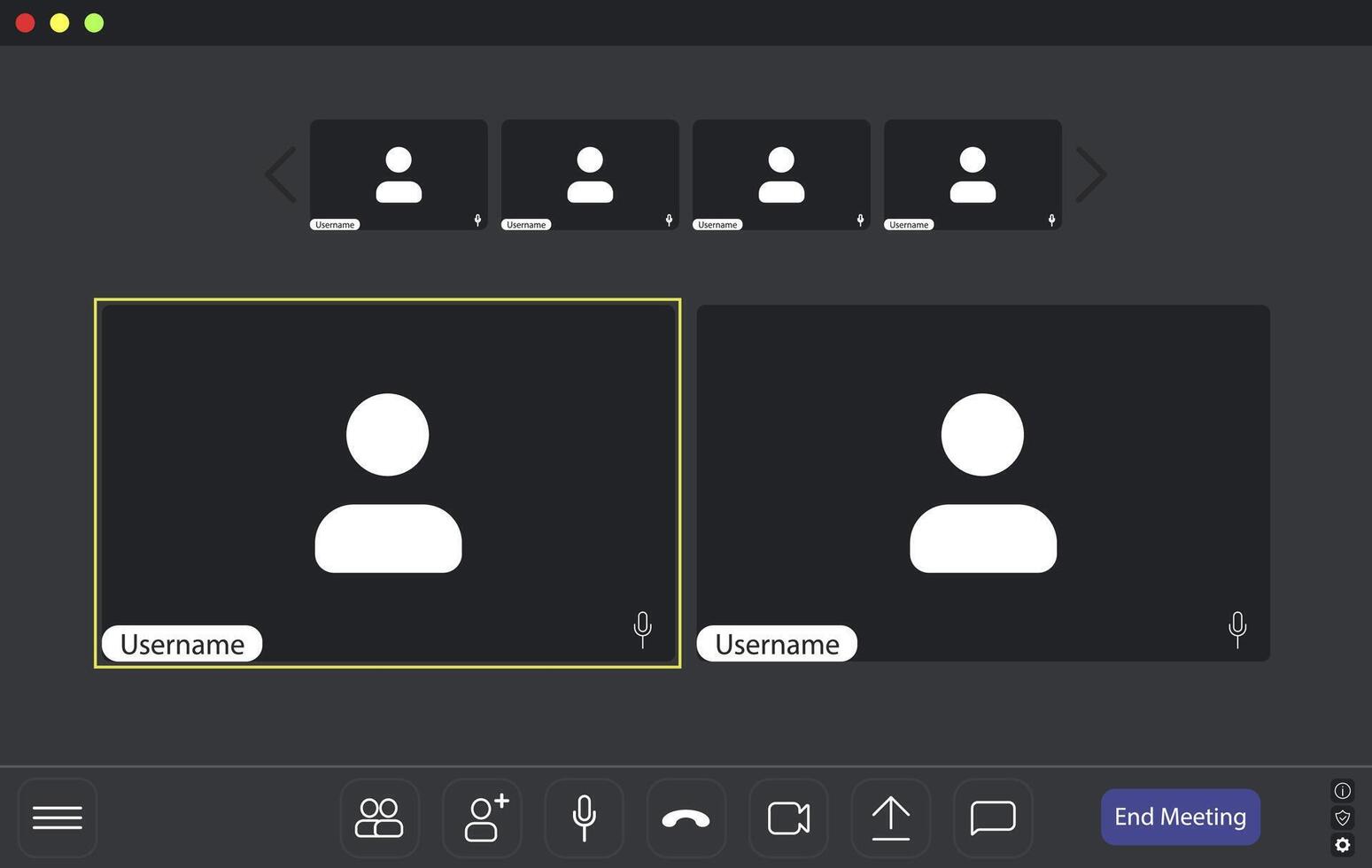 People are connecting online for a collaborative meeting. vector