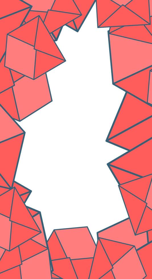 A red and blue background with a white square in the middle vector