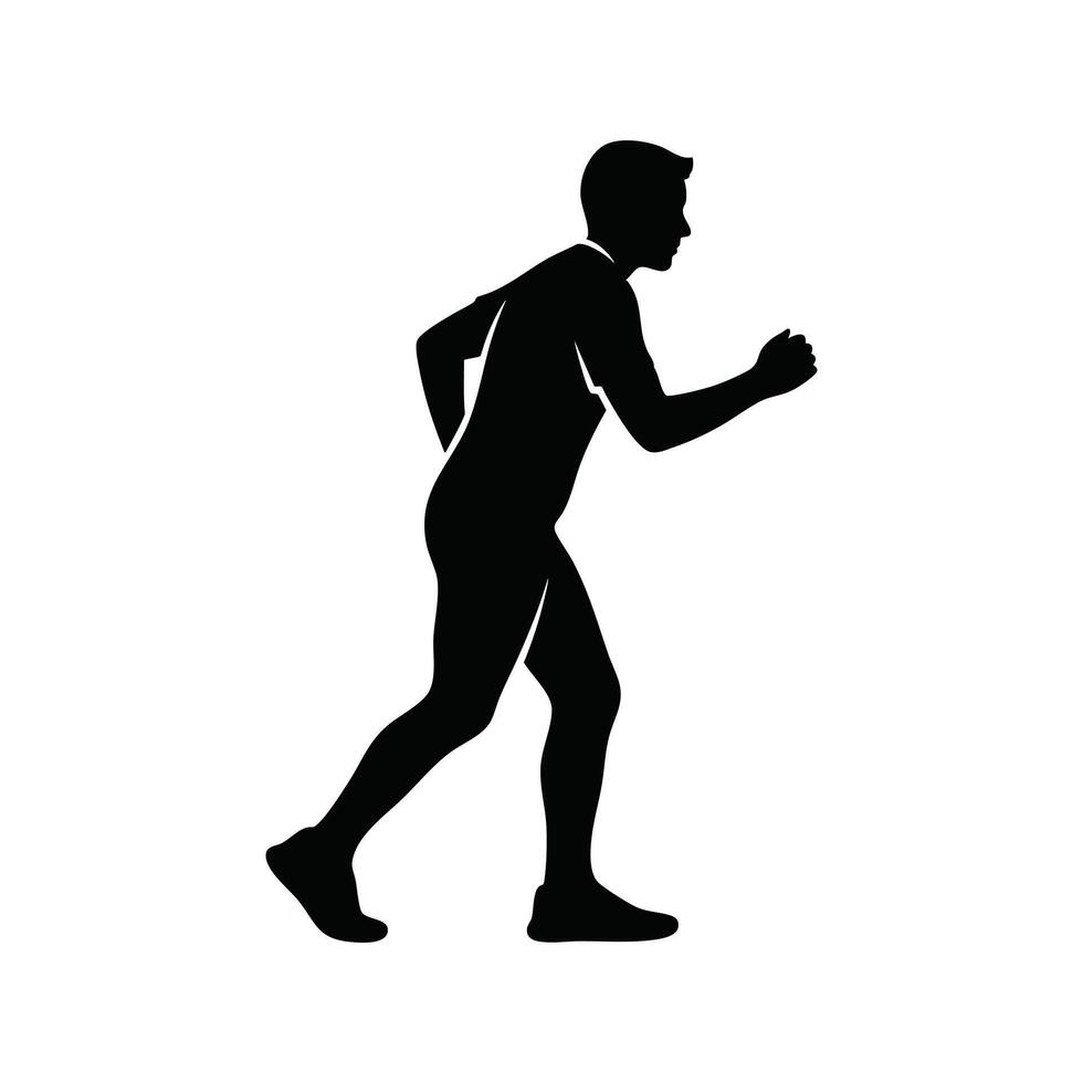 Jogging man icon vector