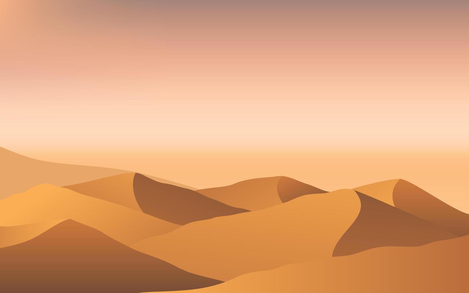 Abstract Desert, sand. sky landscape background design illustration vector