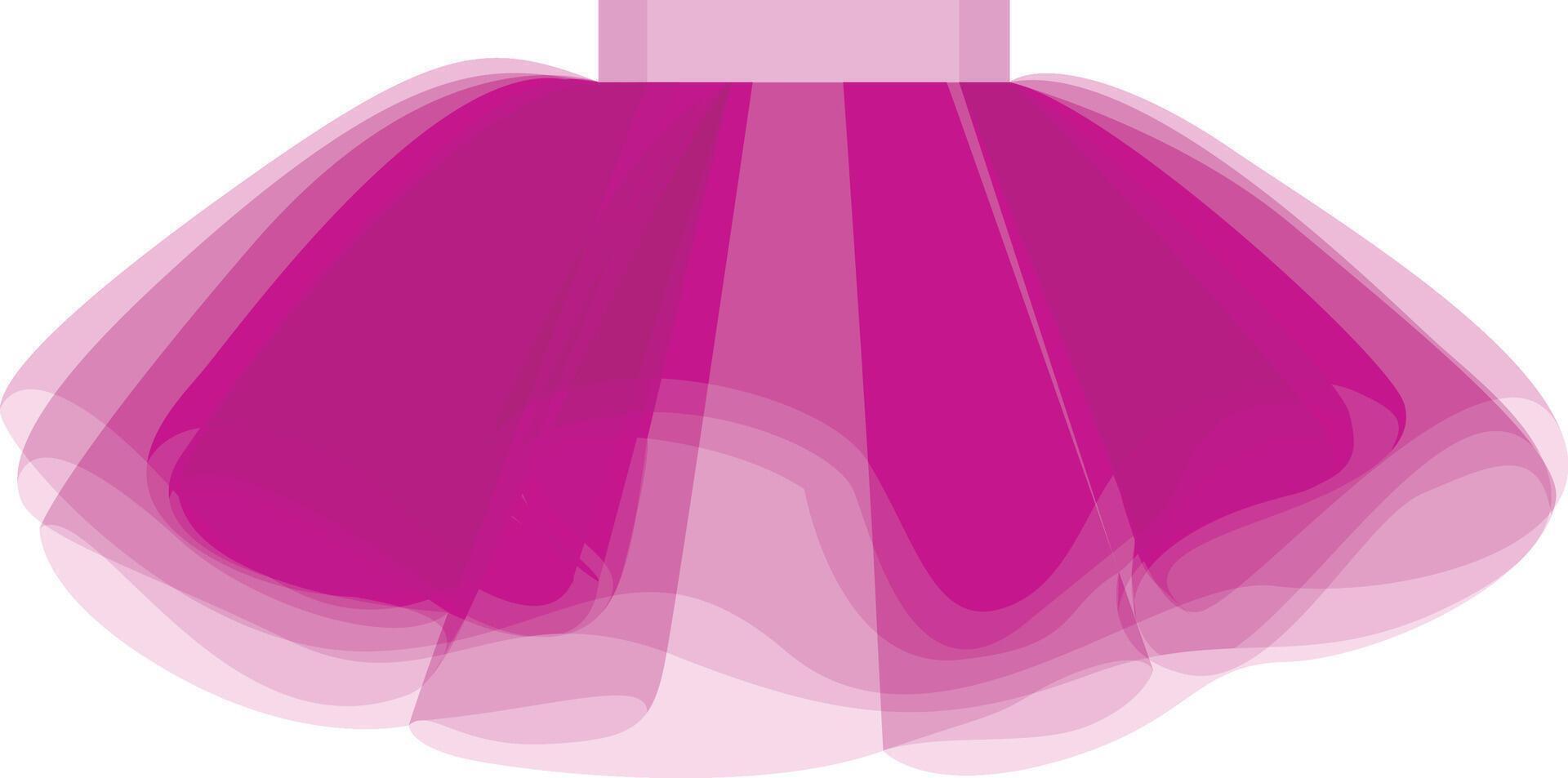 Tutu pink full skirt image isolated on white vector