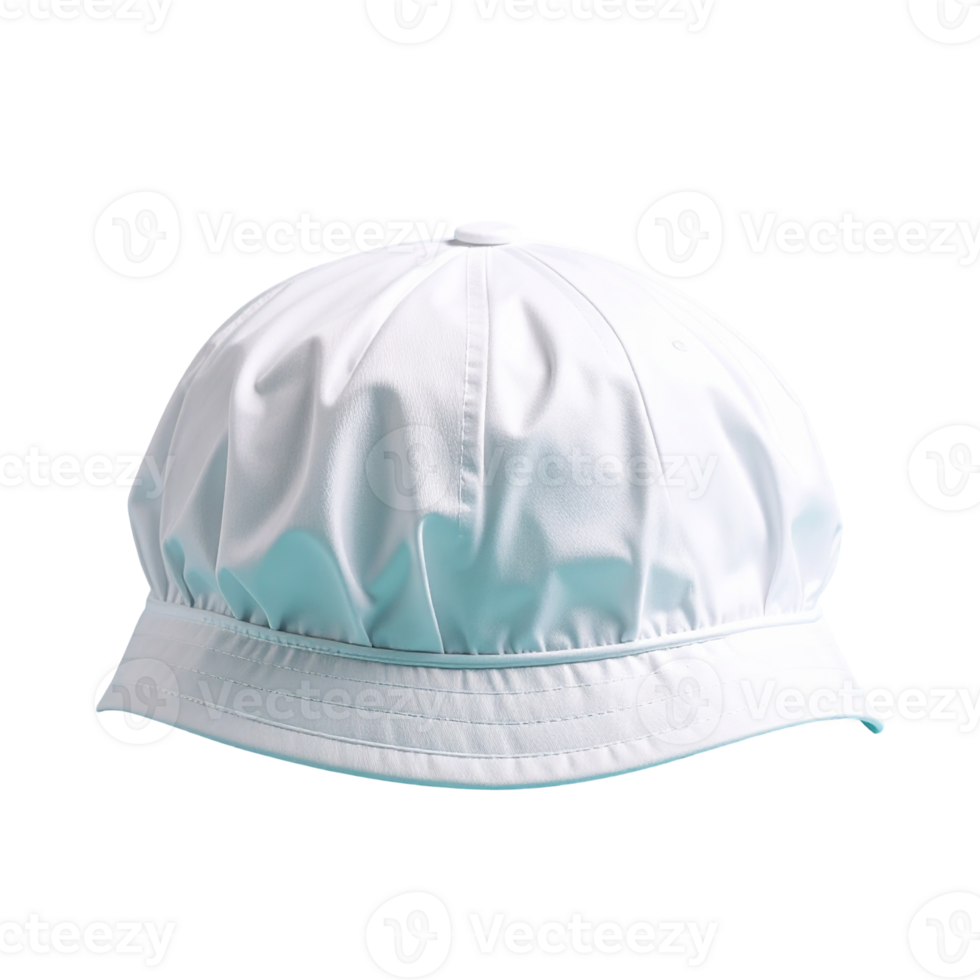 White cotton hat isolated on black background png