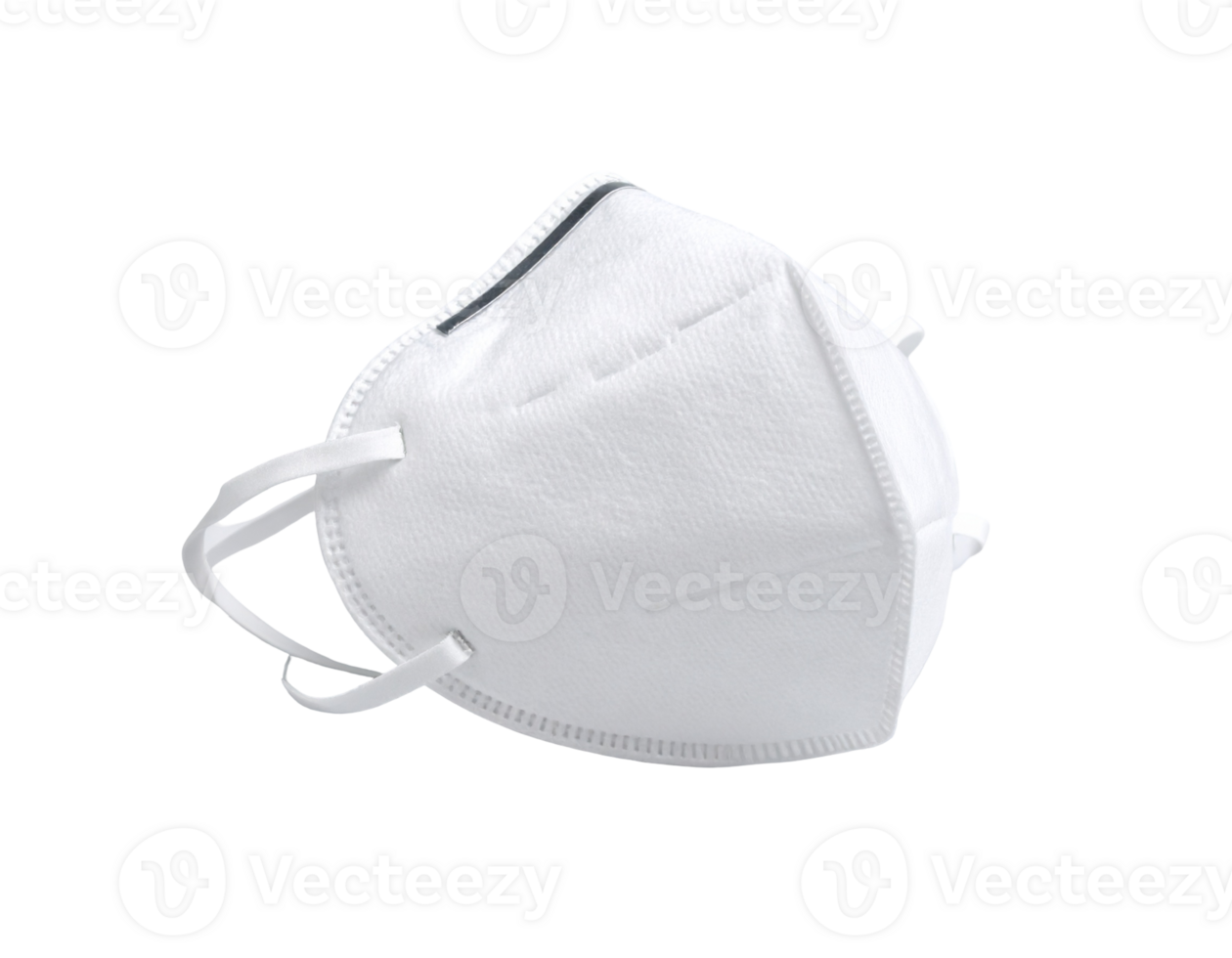 White N95 Face Mask on Black Background png