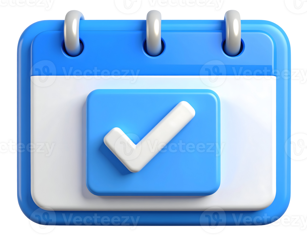 3D Calendar Icon with Check Mark Appointment Confirmation png