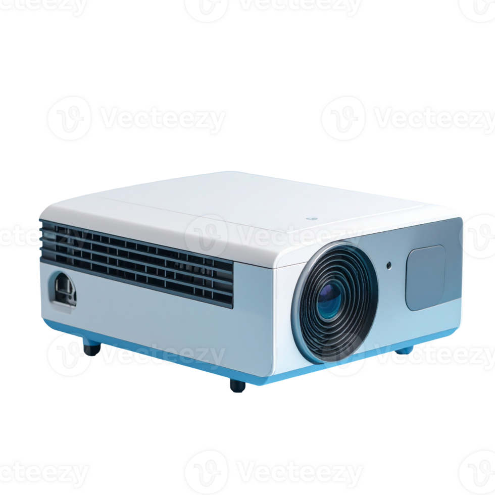 Modern white projector on a black background png