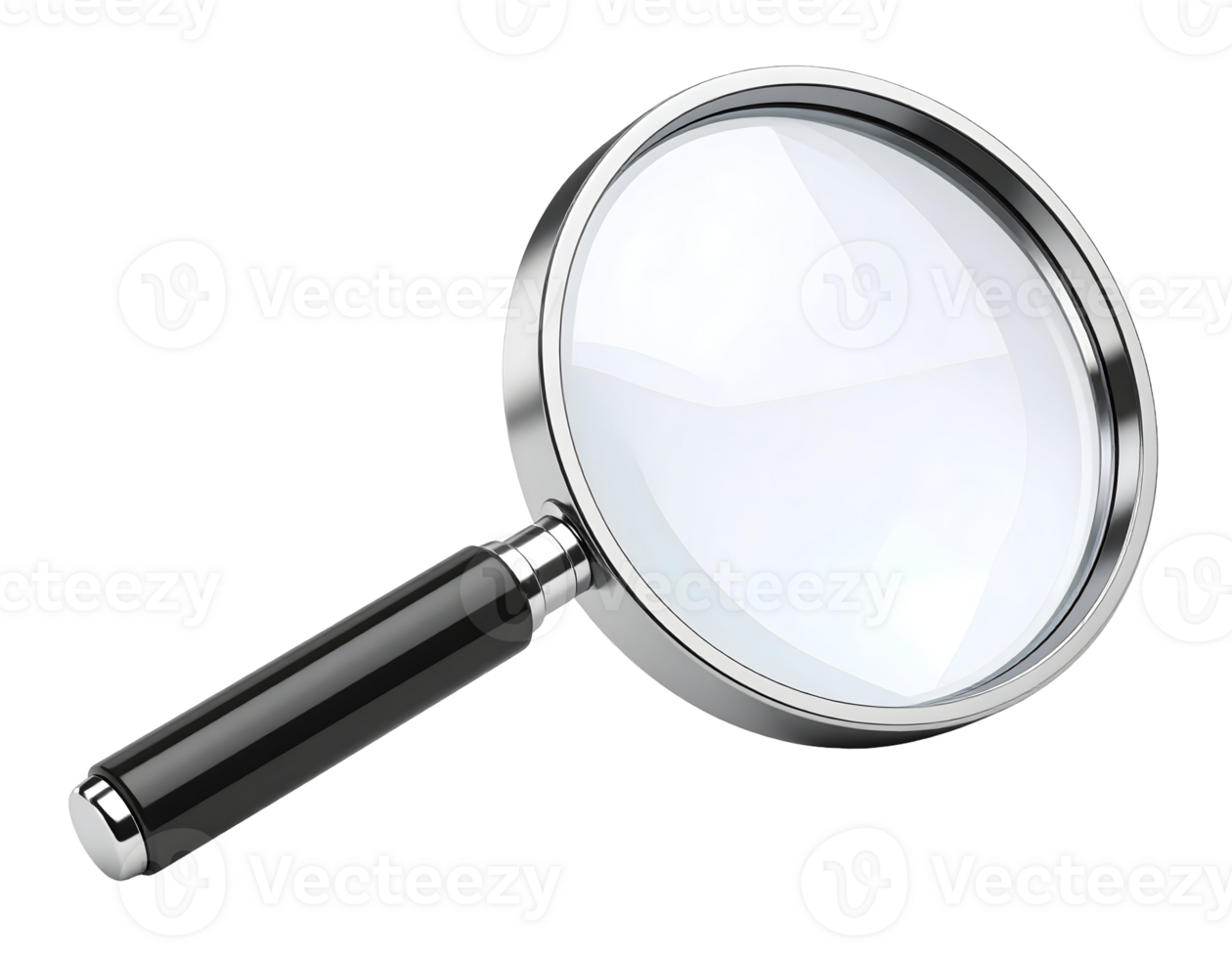 Magnifying Glass Tool on Black Background png