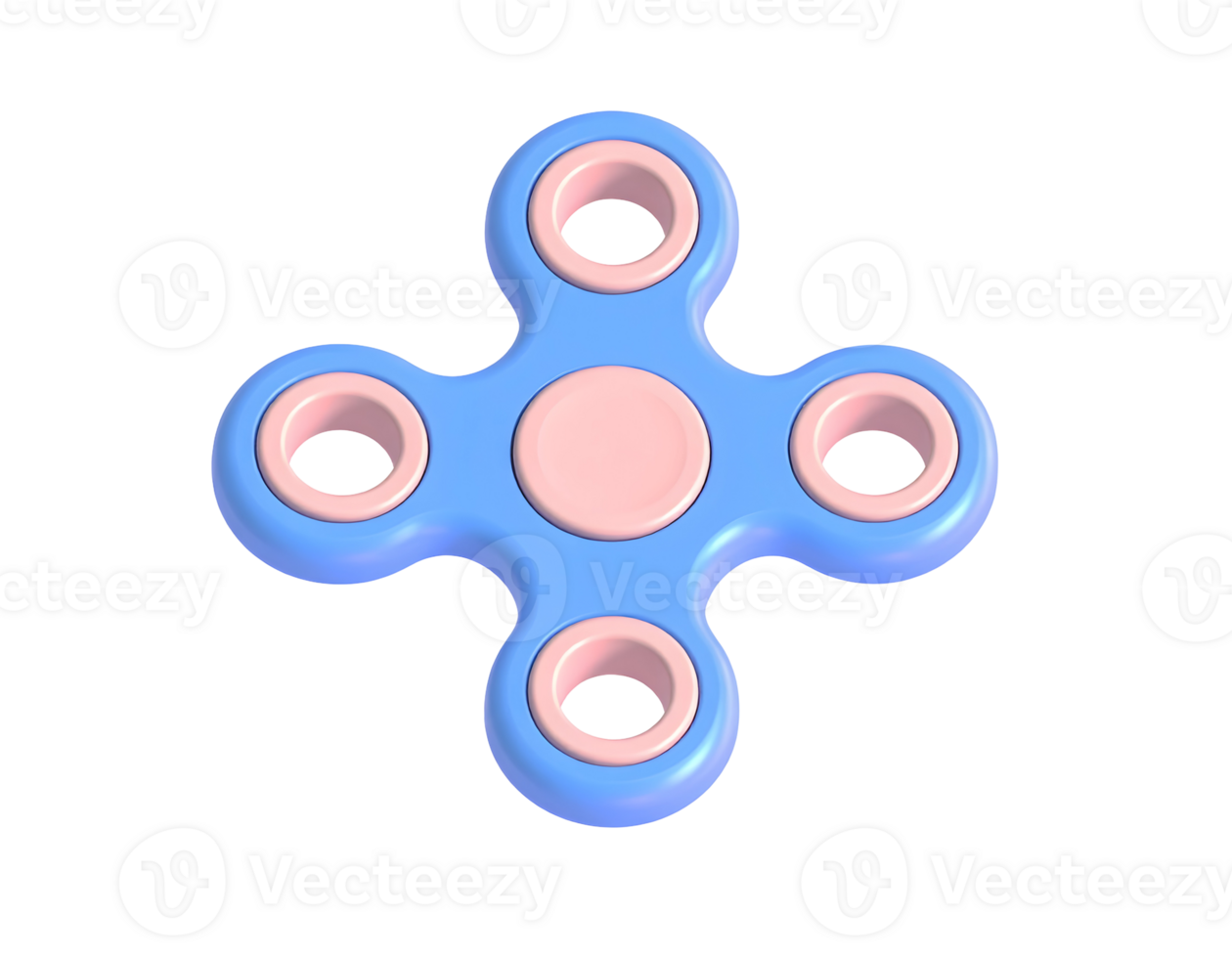 3D Render of FourWinged Fidget Spinner png