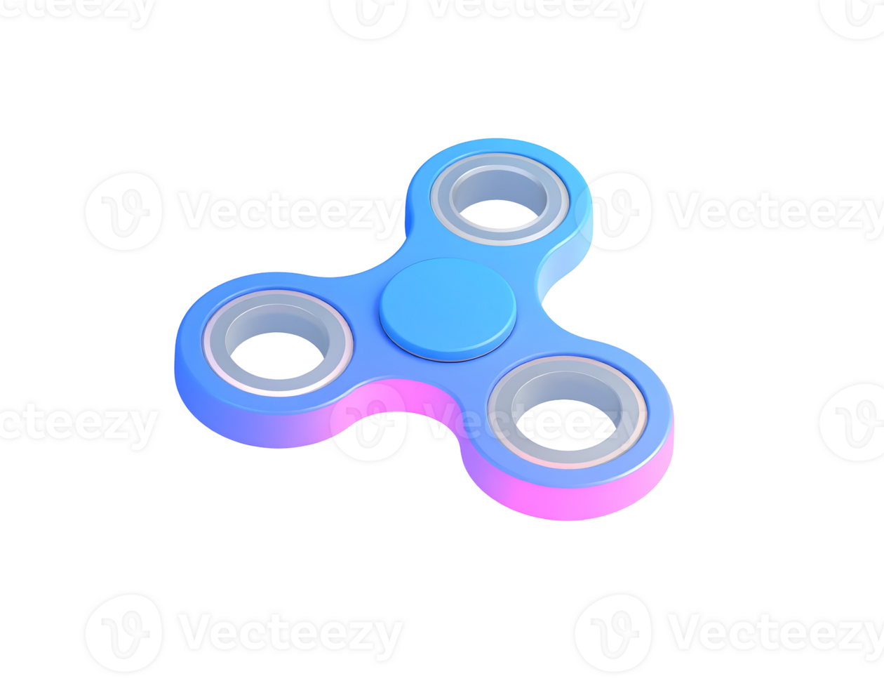 Fidget Spinner Toy on Black Background png