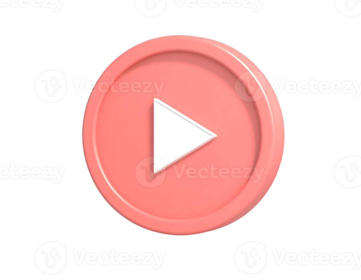 Pink Play Button Icon on Black Background png