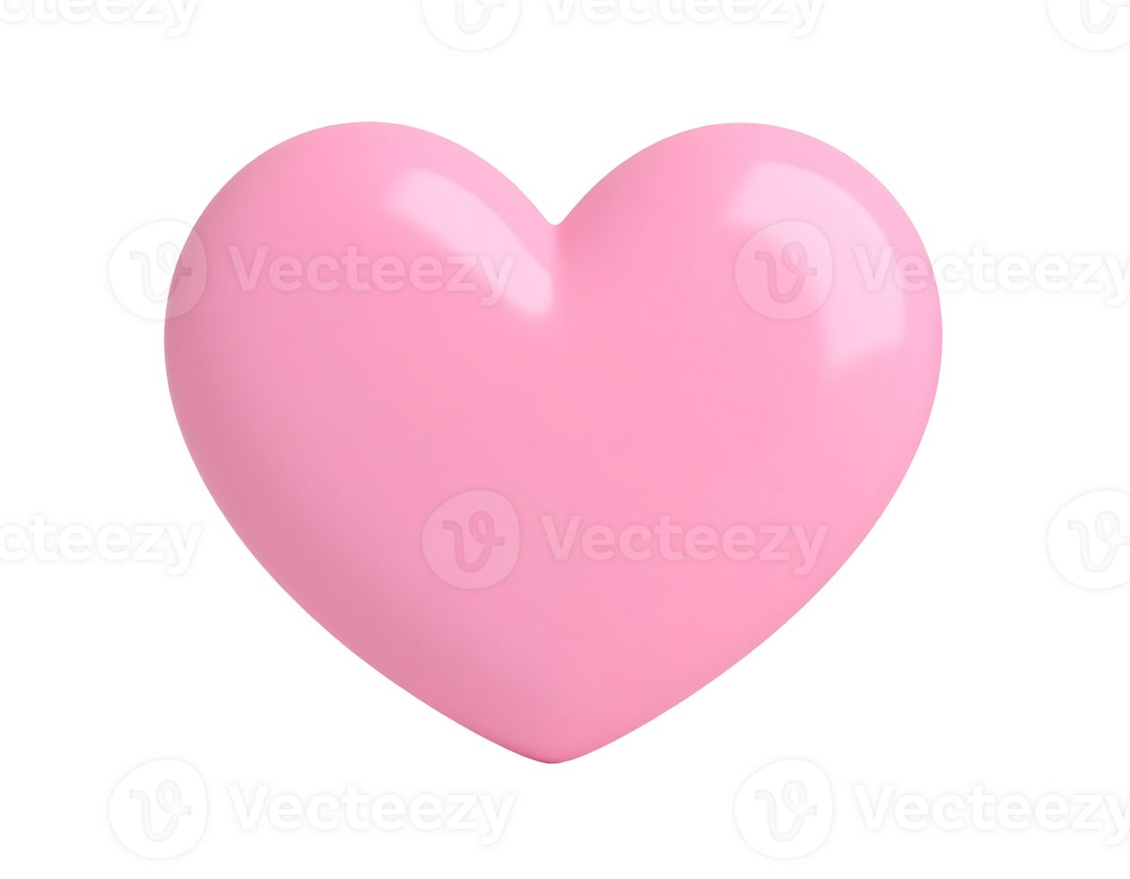 3D Render of a Pink Heart on Black Background png
