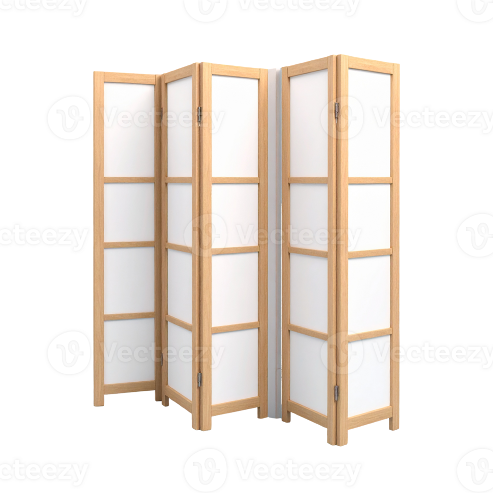 Interior Design Four-Panel Folding Screen Room Divider png