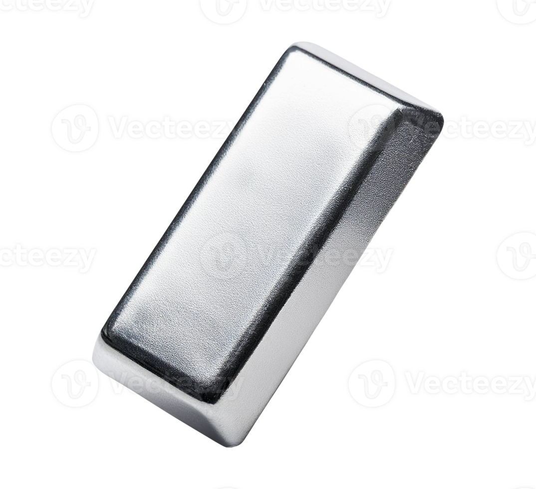 A silver bar of metal on a transparent background png