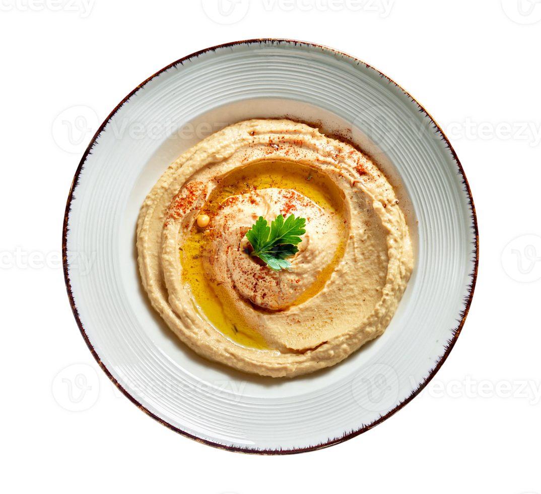 Plated Hummus with Oil png