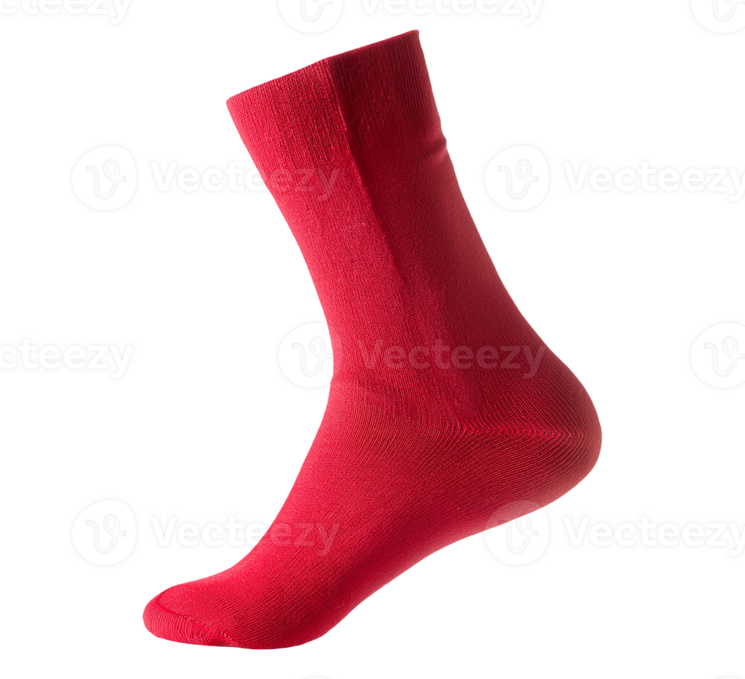 A pair of red socks on a transparent background png