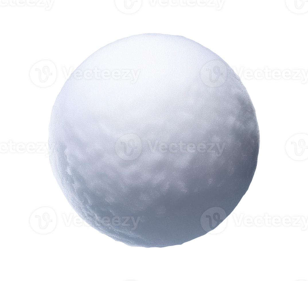 Snowball Sitting on Fresh Powder Snow png