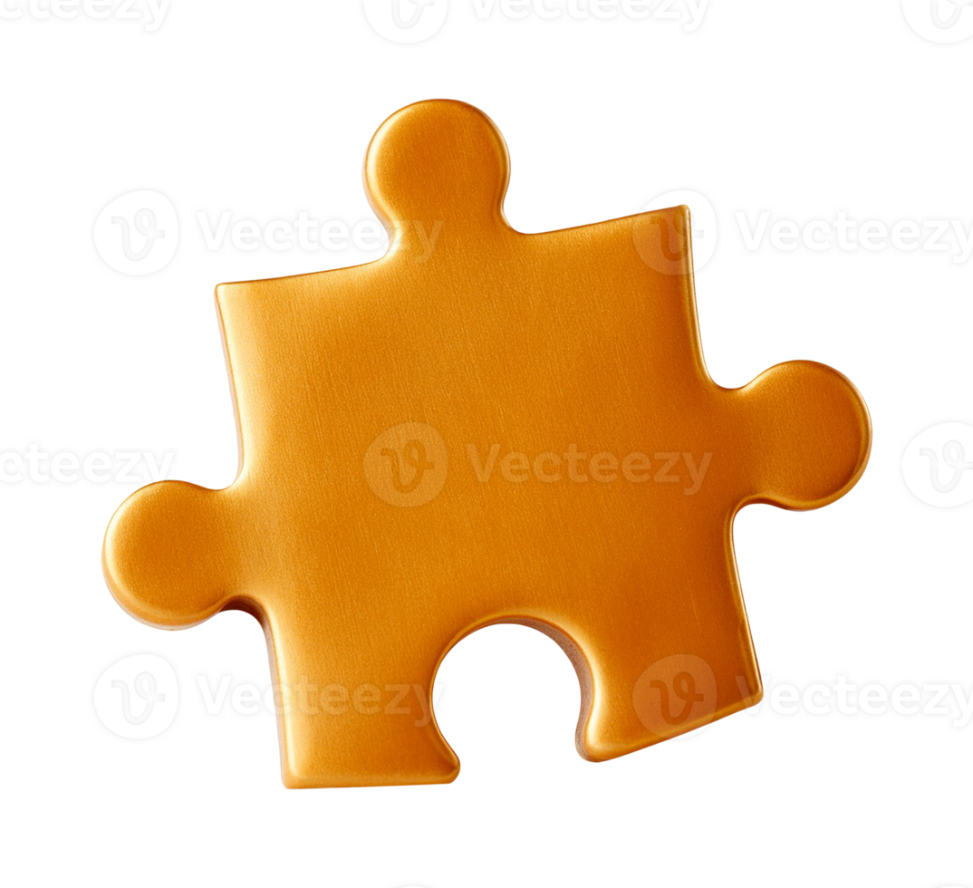 Puzzle part isolated on transparent background png
