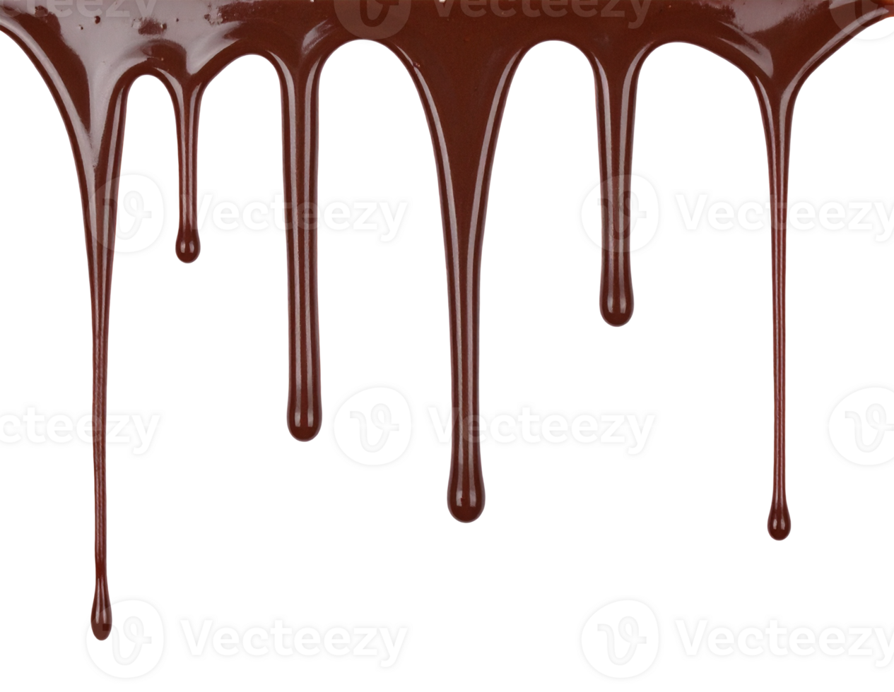 Tasty chocolate dripping on a transparent background png