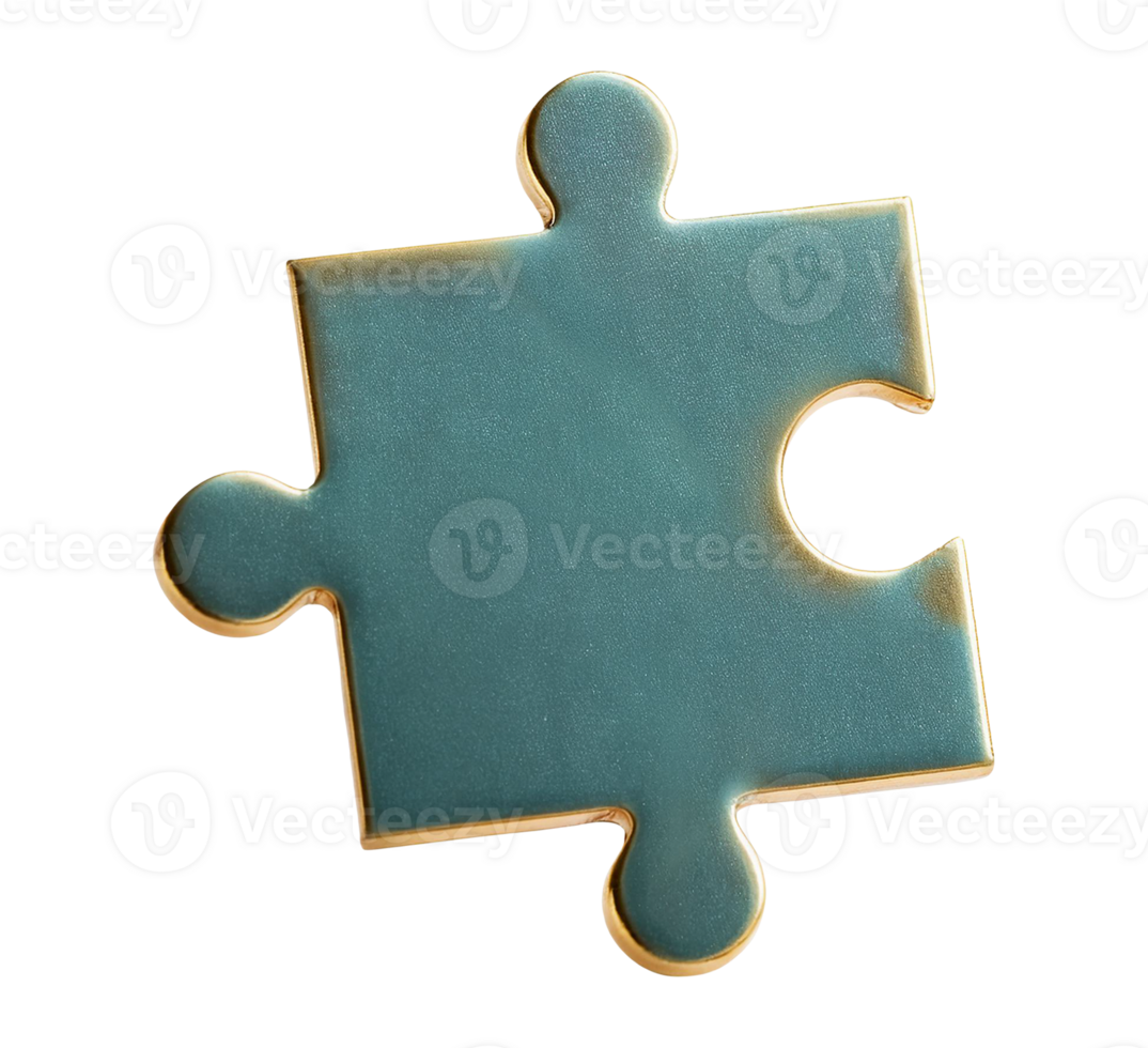 Colorful Puzzle Piece on Transparent Background png