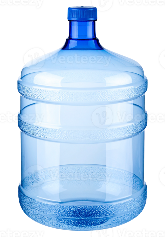 A large blue water bottle with a lid png
