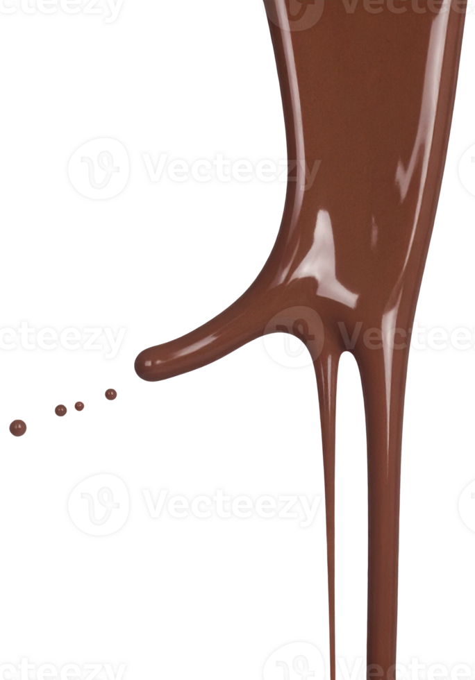 chocolate melting on a transparent background png