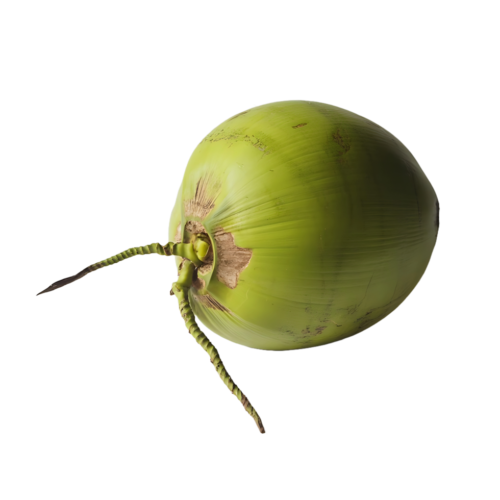 Green coconut isolated transparent background png