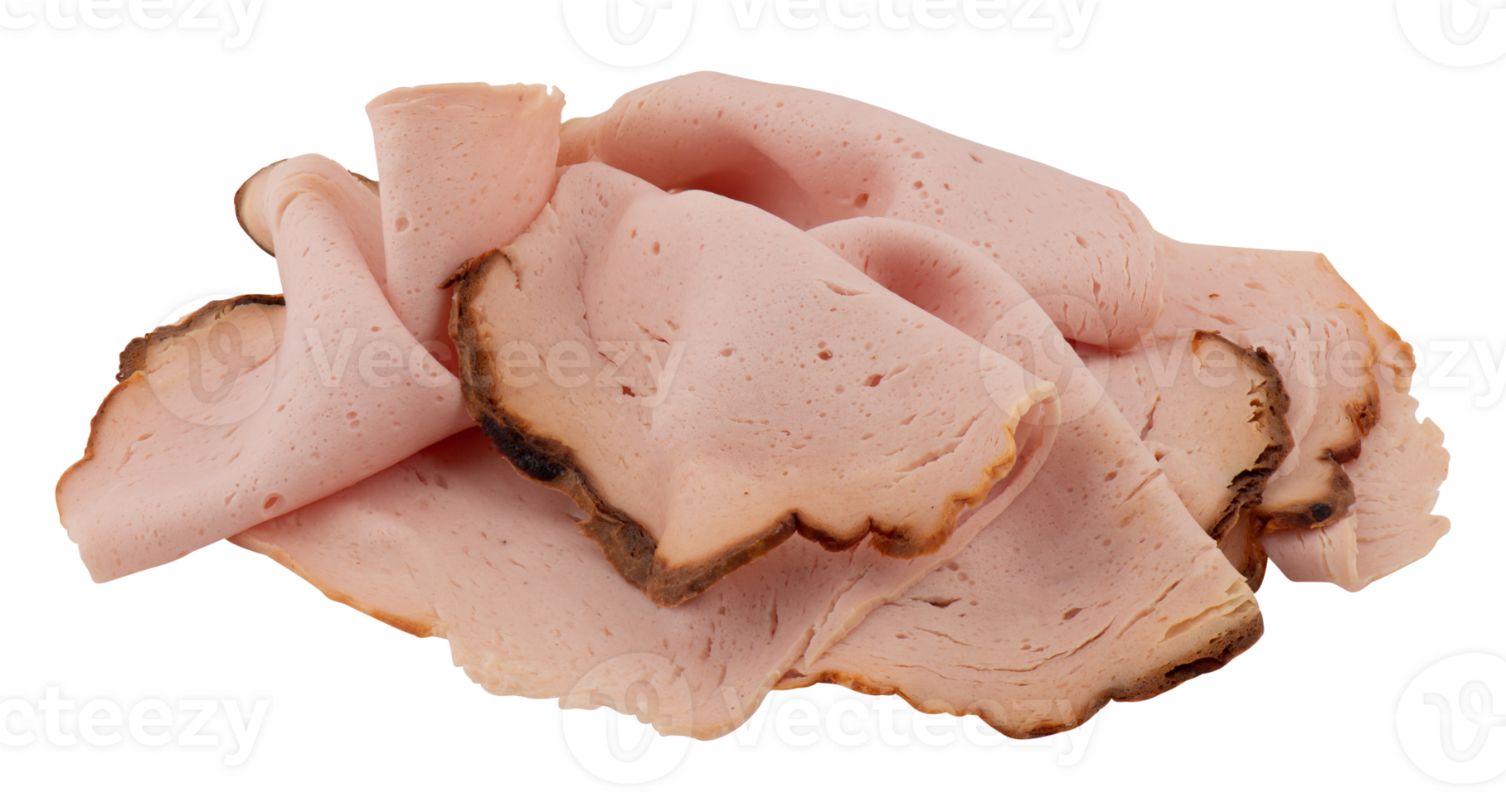 Bacon, smoked ham cut out isolated transparent background png