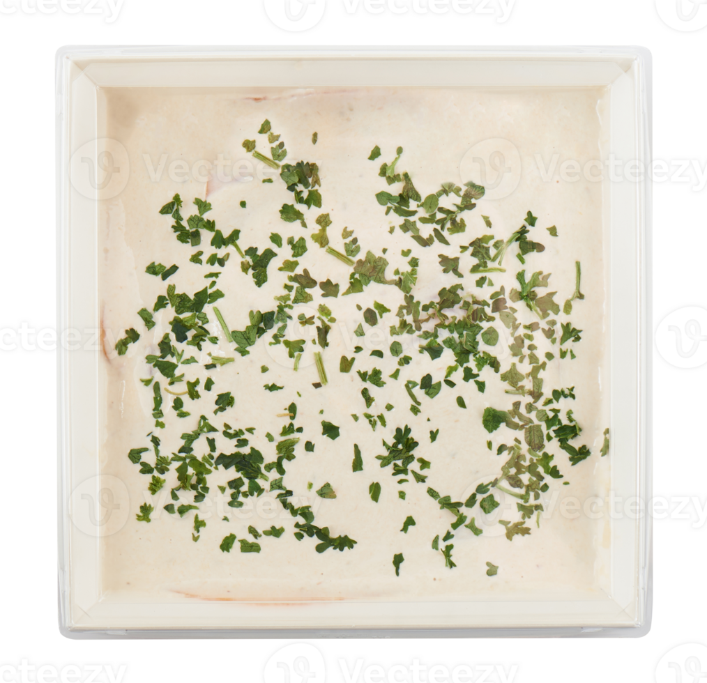 Butter Cheese Parsley Topping cut out isolated transparent background png