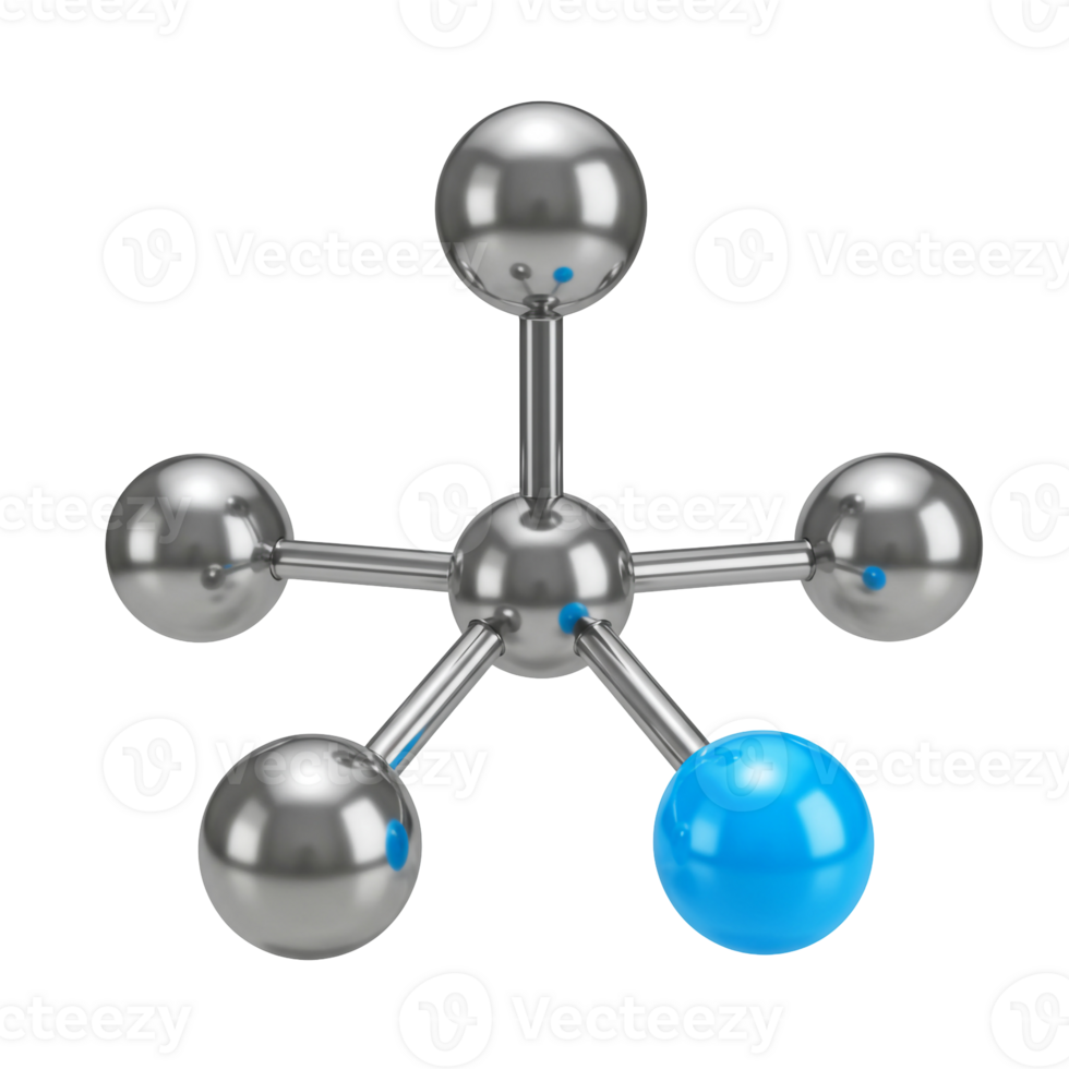 Shiny Spheres in 3D Linked Structure with Seafoam Color Scheme png