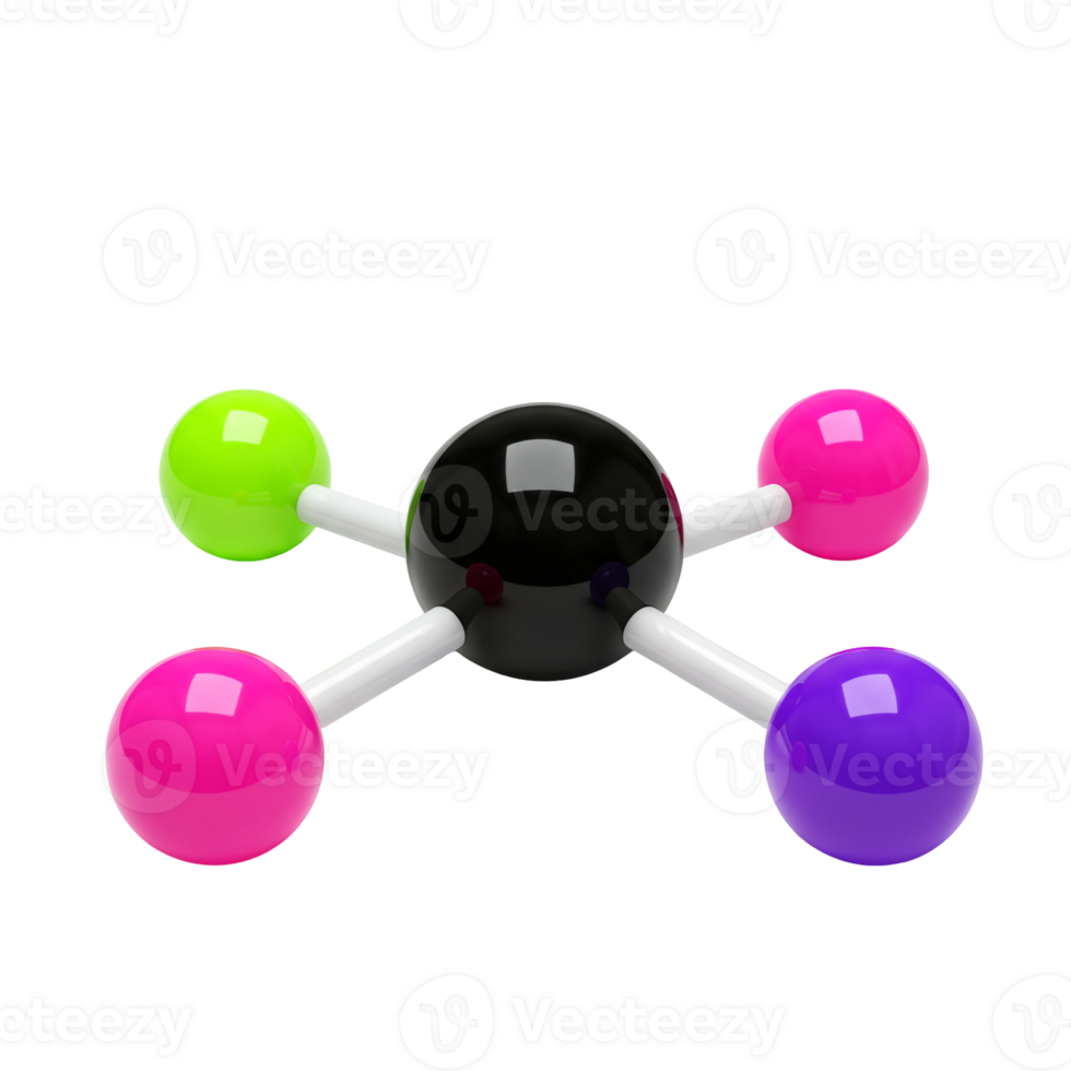 Glossy Molecular-Like Model in Seafoam Hues, 3D Rendering png