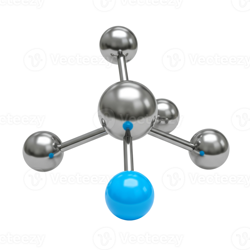 Abstract Scientific 3D Glossy Model with Seafoam Tones png