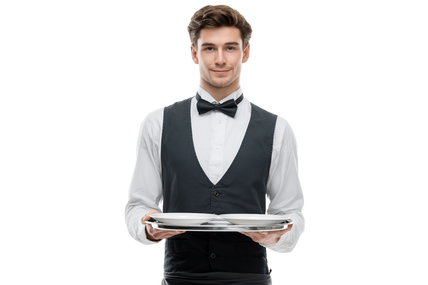 Waiter on transparent background. png