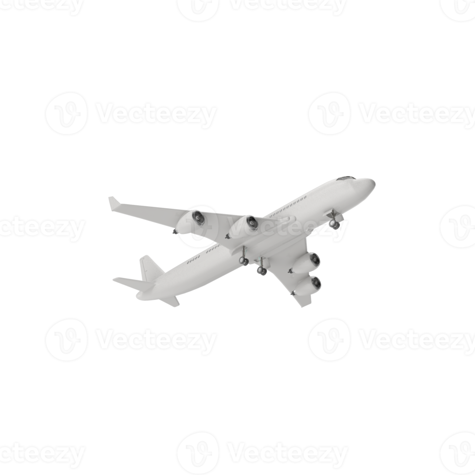 Passenger jet plane in ascending flight motion png