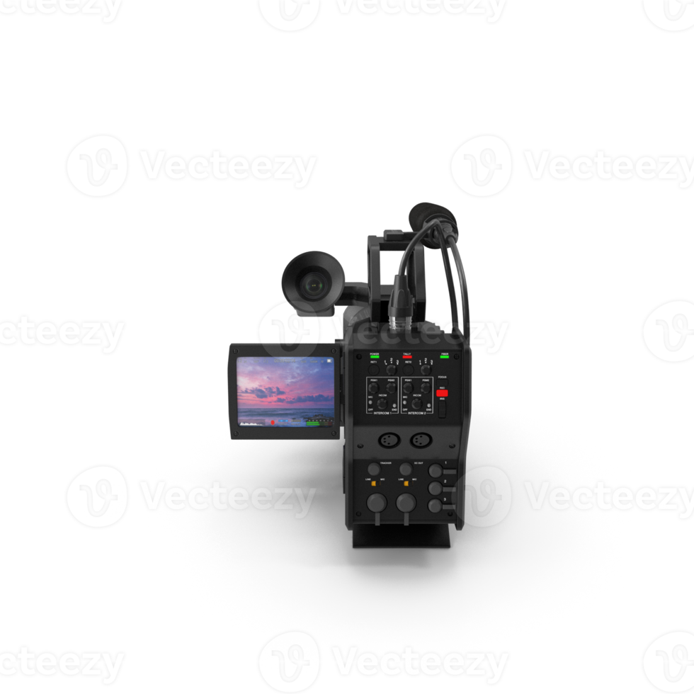 Handheld studio camera with detailed controls png