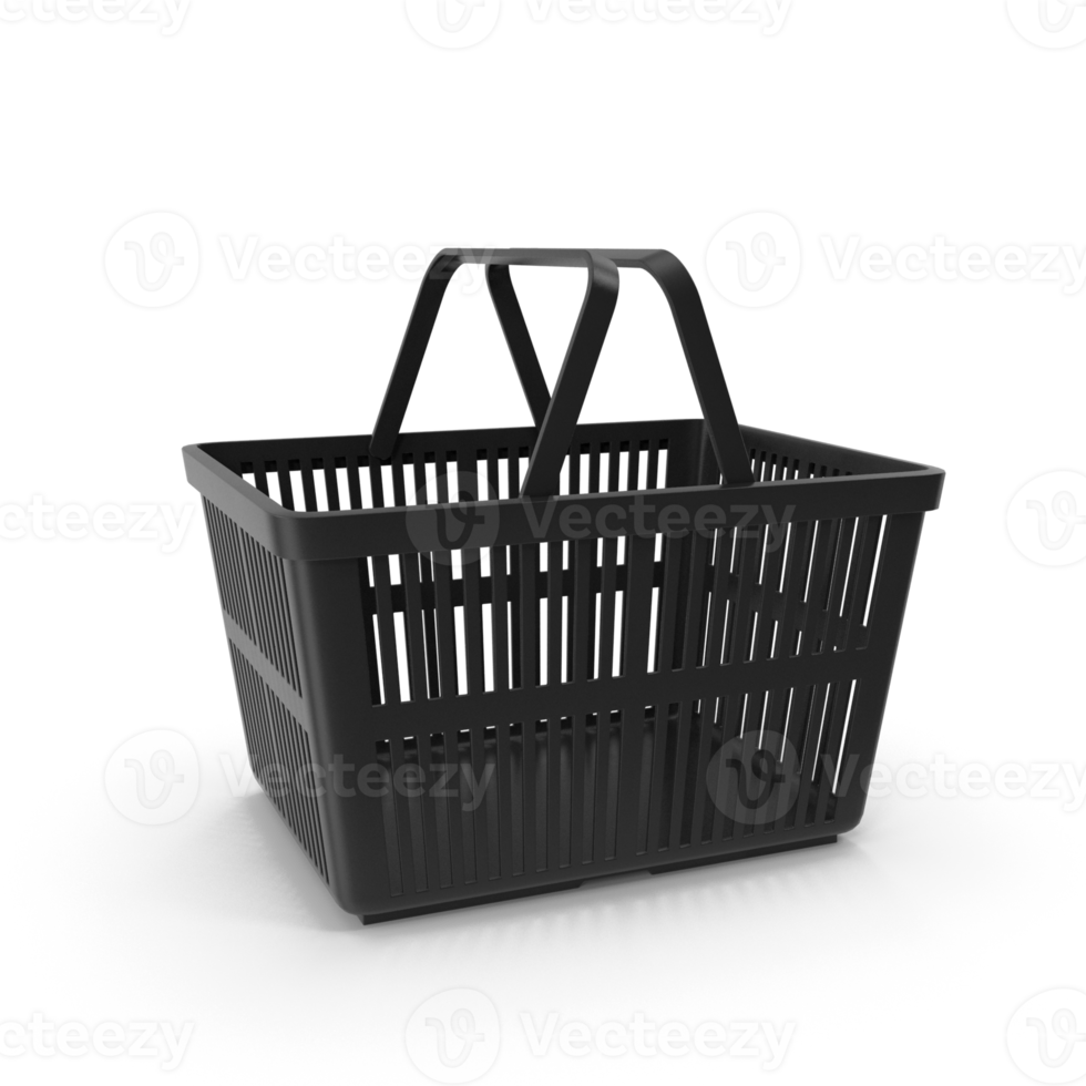 Black Shopping Basket, Retail and Grocery Product transparent background png