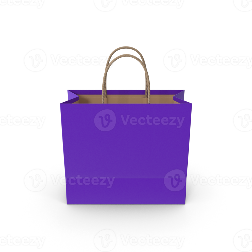 Purple Paper Shopping Bag, Perfect for Retail and Branding transparent background png
